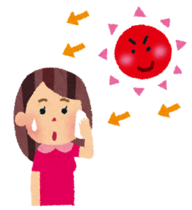 女性 日焼け